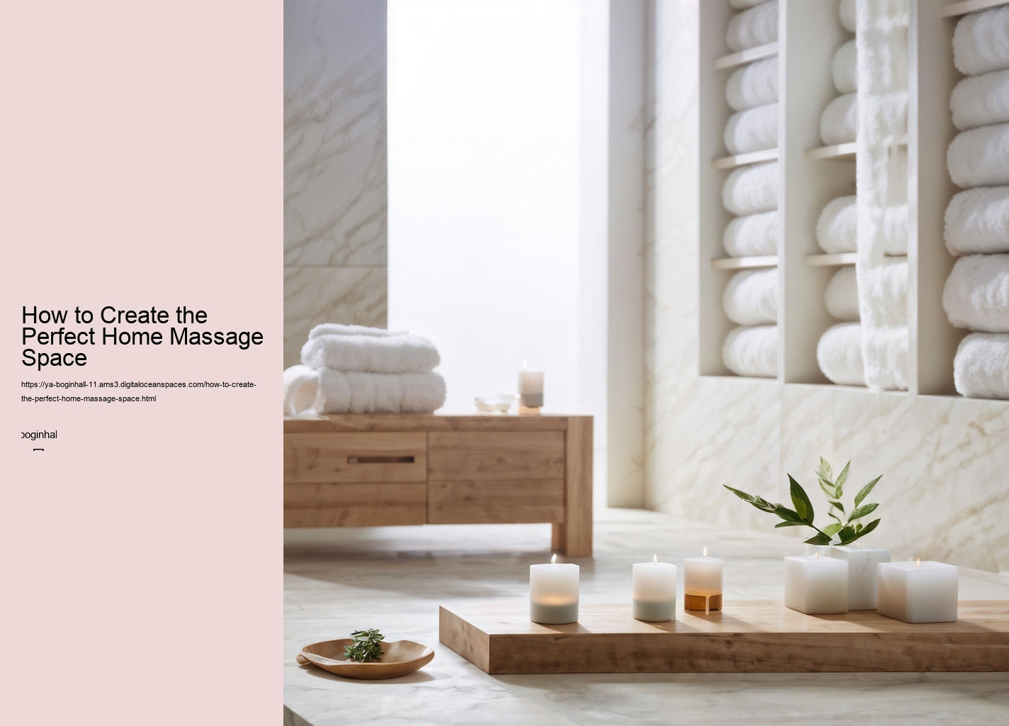 How to Create the Perfect Home Massage Space